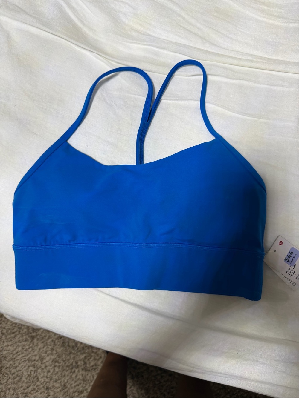 lululemon sports bar blue size 10 new
